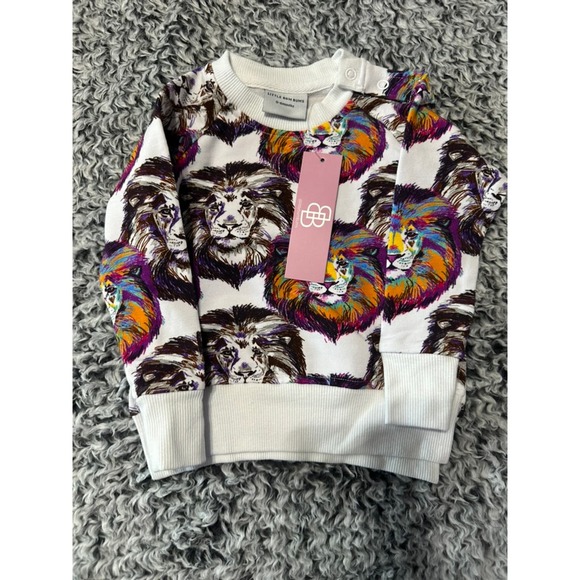 Little Bum Bums bamboo 0-6 months sweater. NWT. Cute lions! - Picture 1 of 2